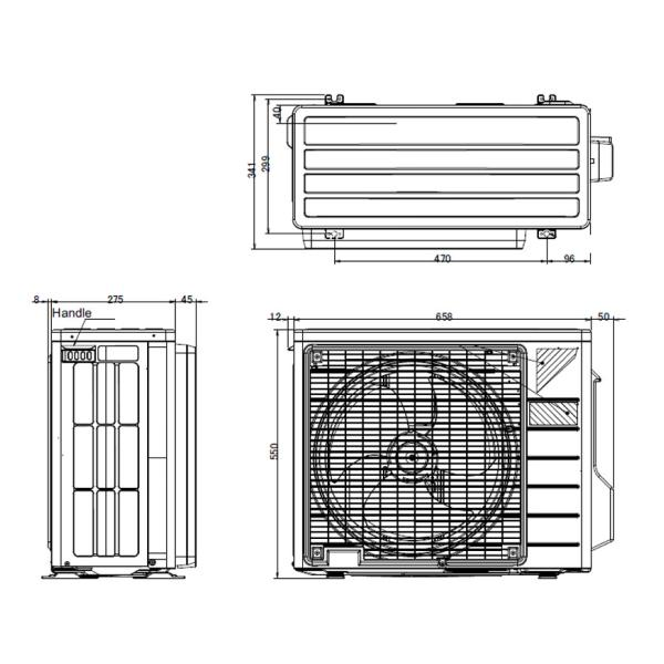 Инверторен климатик Daikin FTXP25N9/RXP25N9 Comfora, 9 000 BTU, Клас A++/A++, 19 dB, Фреон R32