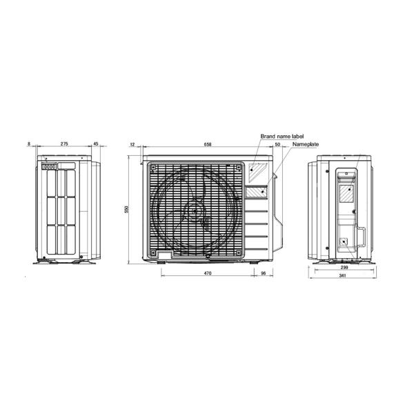 Инверторен климатик Daikin FTXF25F/RXF25F Sensira, 9 000 BTU, Клас А++/А+, 20 dB, Фреон R32