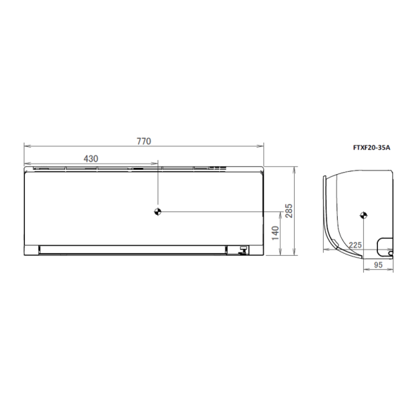 Инверторен климатик Daikin FTXF35F/RXF35F Sensira, 12 000 BTU, Клас А++/А+, 20 dB, Фреон R32