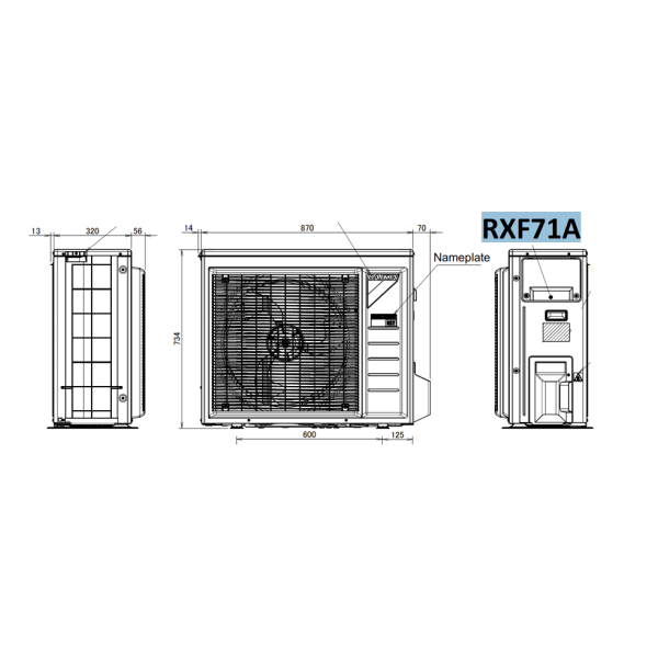 Инверторен климатик Daikin FTXF71F/RXF71D9, Sensira, 24 000 BTU, Клас А++/А+, 34 dB, Фреон R32