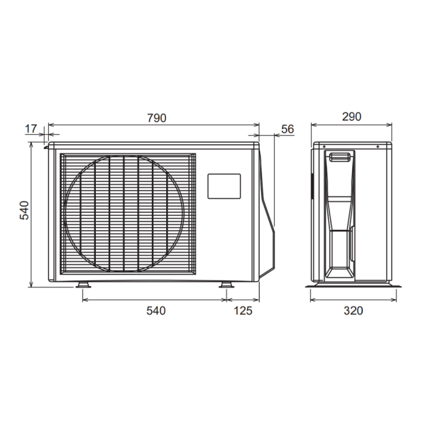 Подов климатик Fuji Electric RGG12KVCA/ROG12KVCA, 12 000 BTU, Клас А++/А++, 22dB, Фреон R32