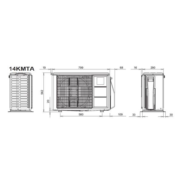 Инверторен климатик Fuji Electric RSG14KMCE/ROG14KMCC ,14 000 BTU, Клас А++/А+, 20 dB, Фреон R32