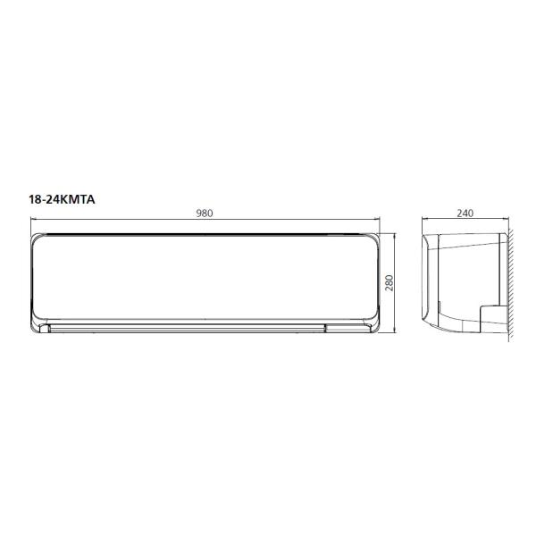 Инверторен климатик Fuji Electric RSG24KMTE/ROG24KMTA,24 000 BTU, Клас А++/А+, 29 dB, Фреон R32