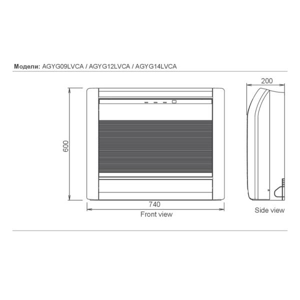 Подов климатик Fujitsu  AGYG09KVCB/AOYG09KVCBN Nordic, 9000 BTU, Клас А++/А+, 22 dB, Фреон R32