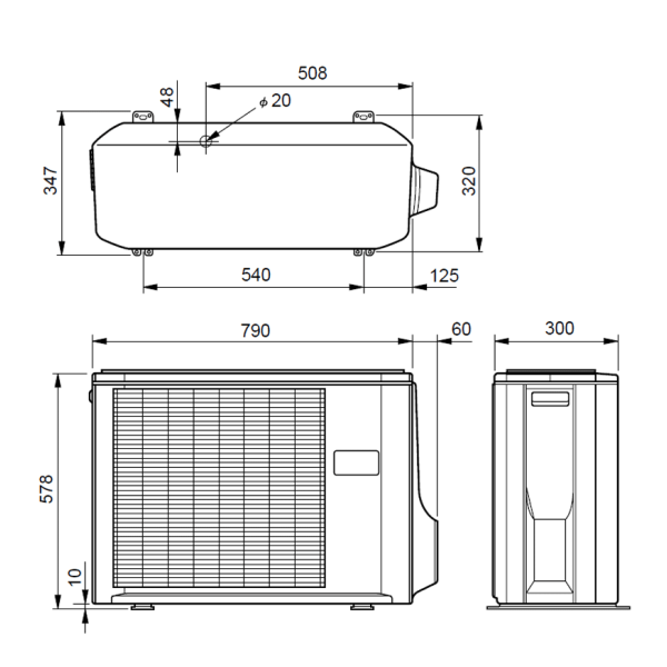 Подов климатик General ASHG14KVCA/AOHG14KVCA, 14 000BTU , КЛАС а++/А, 22 dB, Фреон R 32