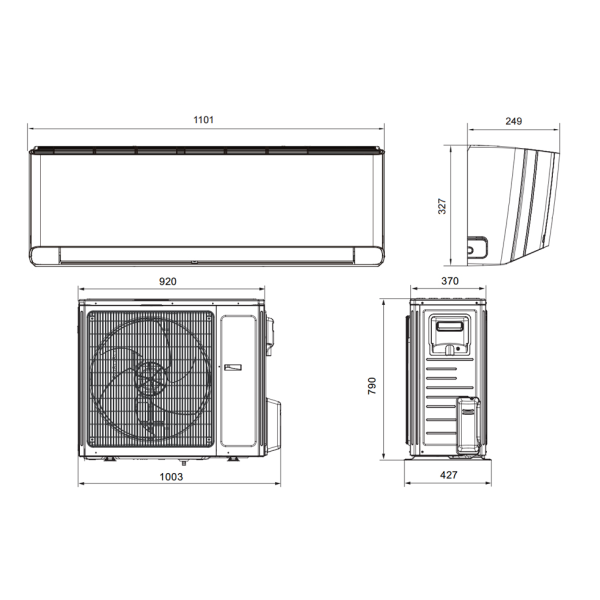 Хиперинверторен климатик Gree AMBER GWH24YE-S6DBA1A – 24 000 BTU, A++/A+, R32, Wi‑Fi