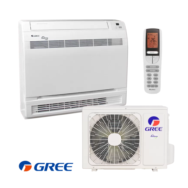 Инверторен подов климатик Gree GEH09AAXB-K6DNA1A GEH II, 9000 BTU, Клас А++/А+, 23 dB, Фреон R 32