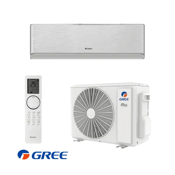 Инверторен климатик Gree Airy Black / Sillver GWH09AVCXD-K6DNA1A , 9 000 BTU, Клас А+++/А++, 22 dB, Фреон R32 , Безплатен Монтаж