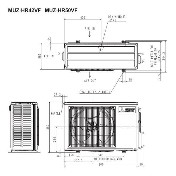 Инверторен климатик Mitsubishi Electric MSZ-HR50VF / MUZ-HR50VF, 18 000 BTU , Клас А++/А+ , 28 dB, Фреон R32