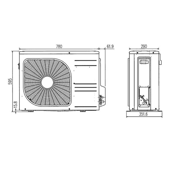 Подов климатик Mitsubishi Heavy SRF35ZS-W/SRC35ZS-W2 Premium, 12 000 BTU, Клас А++/А++, 25 dB, Фреон R 32