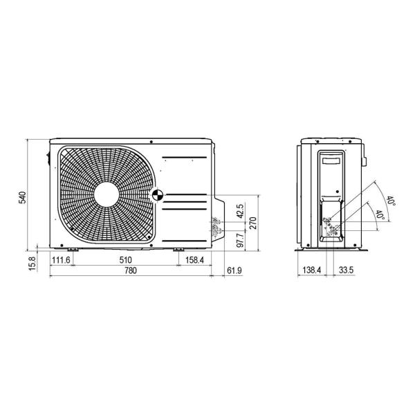 Инверторен климатик Mitsubishi Heavy Industries SRK35ZS-W + SRC35ZS-W Premium, 12 000 BTU, Клас А+++/А++,19 dB, Фреон R32