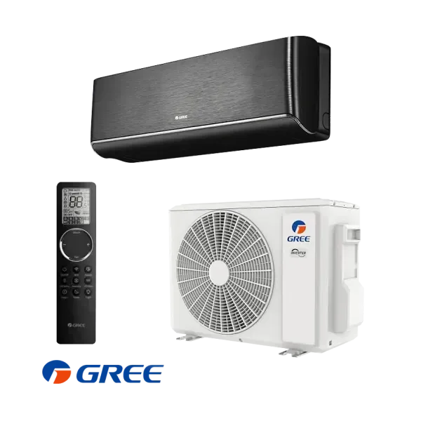Инверторен климатик Gree Airy Black / Sillver GWH12AVCXD-K6DNA1A , 12 000 BTU, Клас А+++/А++, 25 dB, Фреон R32 , Безплатен Монтаж