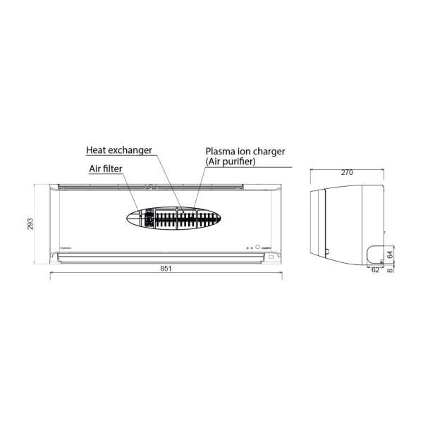 Хиперинверторен климатик Toshiba Daiseikai 10 WHITE RAS-B10S4KVPG-E/RAS10S4AVPG-E ,10 000 BTU,Клас А+++/А+++,24 dB, Фреон R32